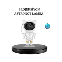 Astronot Projeksiyon Lambası Bluetooth Müzikli Ve Uzaktan Kumandalı Beyaz