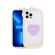 Apple Uyumlu iPhone 12 Pro Kılıf Kedi Figürlü Pop Soketli Kapak