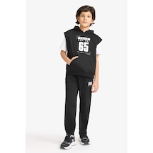 Defacto Erkek Çocuk 3lü Takım Kısa Kollu Tişört Sweatshirt Eşofman Altı G0629a826smbk81 Siyah-bk81