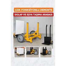 Çok Fonksiyonlu Demonte Dolap Ve Eşya Taşıma Arabası Siyah