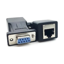 Rs232 To Rj45 9 Pin Ethernet Adaptör Ekleme Ek Uzatıcı Extender Çevirici Dönüştürücü 30m