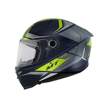 Mt Revenge 2 Hatax C3 Mat Full Face Motosiklet Kaskı Mavi - Yeşil