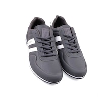 Jagulep 2202 Dar Kalıp Erkek Sneaker Spor Ayakkabı Füme Beyaz Füme - Beyaz