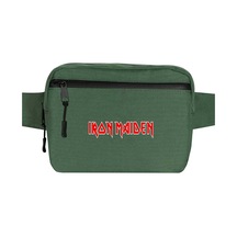 Iron Maiden Red Text Yeşil Bel Çantası