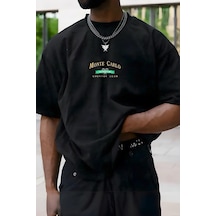 Monte Carlo Ön Baskılı Bisiklet Yaka Erkek Tshirt 001