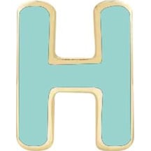 Goldkupe 14 Ayar Altın Mineli H Harf Küpe 0,56 Gr-6039