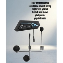 Ergonomik Motosiklet Kask Bluetooth Kulaklık 5.0 Uyumlu