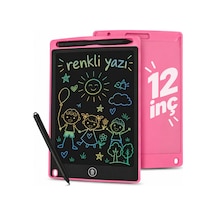 Flody 12 İnç Büyük Boy Renkli Yazı Dijital Çocuk Yazı Tahtası Grafik Çizim Tableti Lcd Ekran