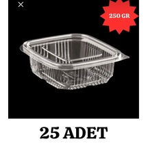 Aşure Tatlı Kasesi Plastik Sızdırmaz Kap 250 Gr 25 Adet