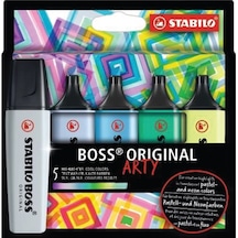 Stabilo Fosforlu Kalem Boss Arty Soğuk Renkler 5 Li Set 70/5-02-2-20 Çok Renkli