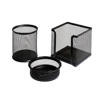 Bigpoint Metal Perfore 3'lü Set Siyah