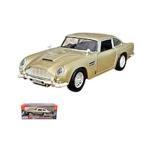 Oyuncak Diecast Metal Aston Martin Db5 Model Araba Kutulu Koleksiyonluk Figür 1:24 Ölçek Bej Ve Yeşil Renk Kahverengi