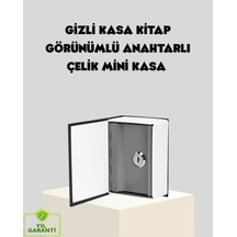 Mey İthalat Sözlük Görünümlü Gizli Kitap Kasa Anahtarlı Metal İç Kasa, Kompakt Boyut, Şık Ve Güvenli