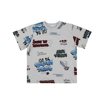 Civil Boys New York Baskılı 6-9 Yaş Tişört - Koyu Taş Rengi