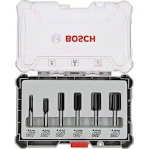 Bosch Pro  Freze Seti 6'Lı Düz 6Mm Şaftlı