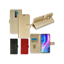 Xiaomi Redmi Note 8 Pro Kilif Cüzdanli Standli Miknatisli Kapak 446130087 - Renk / Gold Renk / Gold