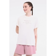 Lumberjack Wl Mıruna 11ms450 5fx Ekru Kadın Kısa Kol T-shirt Bej
