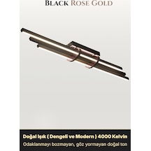 Cosmo Rose Gold Led Tavan Avize Kumandalı Dim Edilebilir Yukarı & Aşağı Işık Doğal Işık