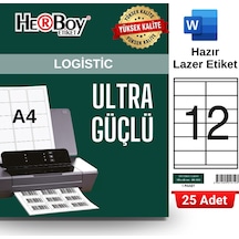 Herboy Hb-1612 105 X 48 Mm A4 Laser Etiket 25 Adet