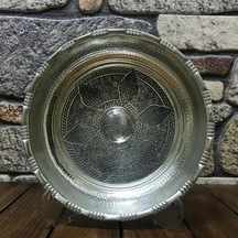 Kalaylı Bakır Hamam Tası 20 Cm Gümüş