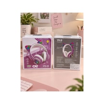 Kedi Kulaklı Bluetooth Kulaklık Led Işıklı Kablosuz Mikrofonlu Çocuk Ve Genç Kulaklığı