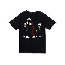 Stoned&Fame Unisex Siyah Run Dmc Baskılı T-shirt SIYAH