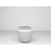 Nuano Consept Nora Serisi Yuvarlak Saksı Beyaz 70x60