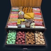 Meykuru Hediyelik Kişiye Özel Karışık Çekmeceli Ahşap Kutu 3 KG