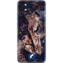 Reeder S19 Max Kılıf Resimli Desenli Baskılı Silikon Flowers Giraffe 1338