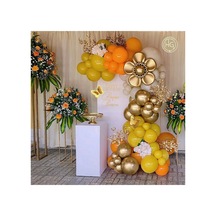 Krom Gold Retro Zerdeçal Hardal Ve Deniz Kumu Balon Zinciri 100 Adet Mix