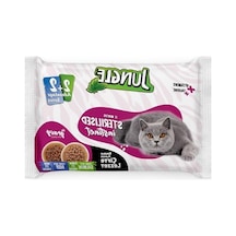 Çift Lezzetli Kedi Maması - Somon Ve Biftek 4 X 100 Gr 100 G