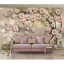 3D Çiçekler Duvar Kağıdı (397461879)