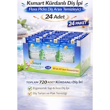 Northcity Kürdanlı Diş İpi 30 Adet Floss Picks - Diş Arası Temizleyici 24 Paket