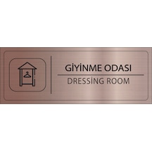 Mayeka Giyinme Odası İsimlik Bronz Metal Kapı İsimliği Levhası Yönlendirme Tabelası