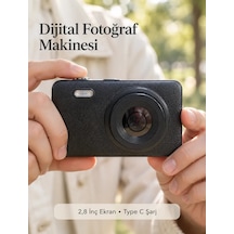 Günlük Ve Seyahat Kullanımına Uygun Ekranlı Siyah Fotoğraf Makinesi