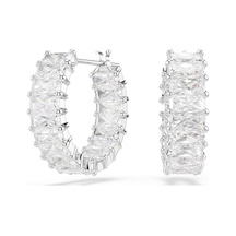 5733397 Swarovski Küpe Matrıx:pe Mn Hoop Whıte/rhs Metalik
