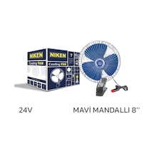 Niken Oto Vantilatör 24v 8 İnch Mandallı Çakmak Girişli