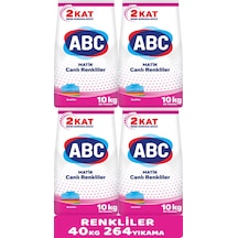 Abc Matik Toz Çamaşır Deterjanı 40Kg (4PK*10KG) Canlı Renkler