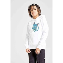 Happy Fairy Tail Baskılı Unisex Çocuk Kapüşonlu Sweatshirt Beyaz Happy Fairy Tail Baskılı Unisex Çocuk Kapüşonlu Sweatshirt Beyaz