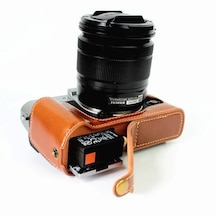 Cbtx Fujifilm Xt10 / X -t10 Uyumlu İçi Boş Ped İle Koruyucu Pu Deri Kamera Çantası - Kahverengi
