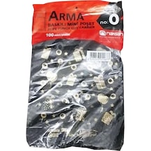 Arma Baskılı Mini Blok Poşet Torba No: 0 Siyah 100'lü 20 x 30 CM