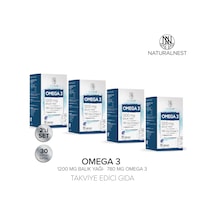 Naturalnest Omega 3 Balık Yağı 1200 Mg 60 Kapsül 4 Kutu