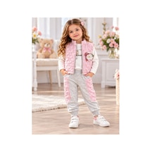 Messlife Yıldız Desenli 3 Parça Kız Çocuk Takımı Pembe - 929618188 Pembe