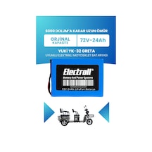 Yuki Yk-32 Greta Batarya Standart Kapasite Lifepo4 72v 24ah Elektrikli Motosiklet Bataryası