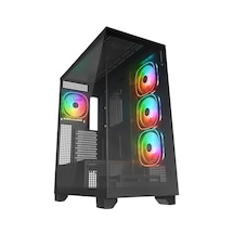 Rampage Hydra V2 Black 4 ARGB Fan Mid-Tower Oyuncu Bilgisayar Kasası