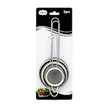 3pcs Set Mini 5-7-8cm Tel Süzgeç Metal Çerçece Metal Sap 8.5-10.5-10.5cm Bx40 Çok Renkli