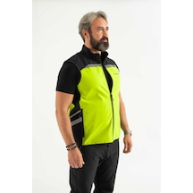 Reflektörlü Softshell Motosiklet Ve Iş Güvenliği Yeleği