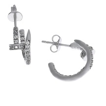 Kadın Çivi Model Silver Renk Çelik Küpe Silver