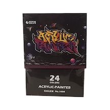 Sta Akrilik Marker 24 Lü Sta-100024 Çok Renkli
