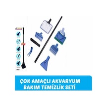 Akvaryum Cam Temizleyici Bakım Seti- Akvaryum Cam Sileceği Kepçe